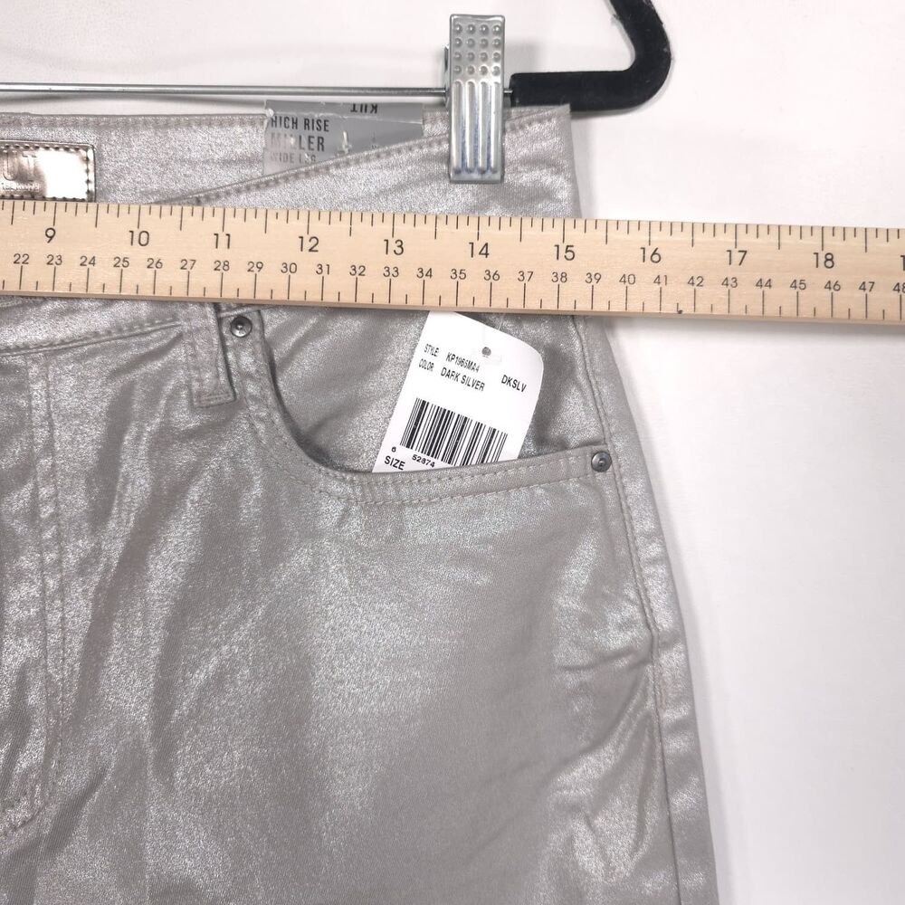 KUT FROM THE KLOTH Womens New Jeans Silver Dark 6 Miller Wide Leg KP1965MA4 - Picture 4 of 14